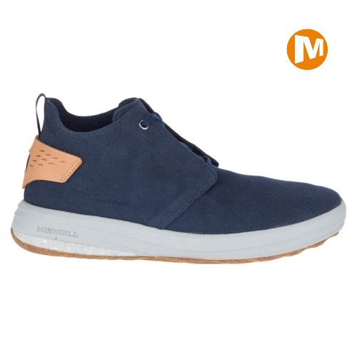 Merrell Gridway Mid Canvas Winterstiefel Herren Navy [DE-ITHPG]